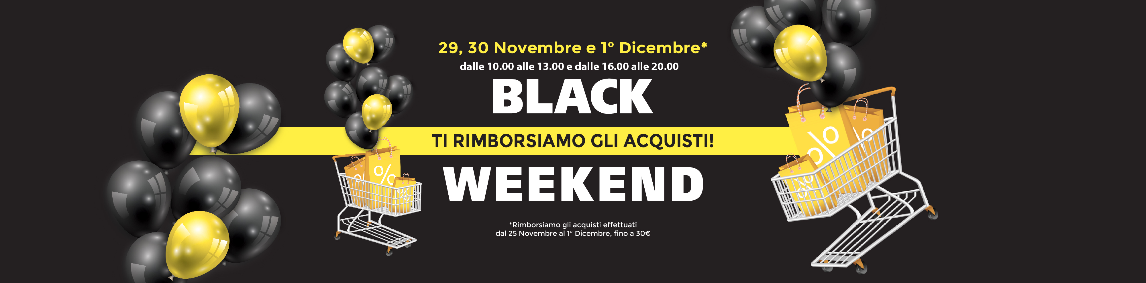 BLACK WEEK! RIMBORSIAMO GLI ACQUISTI